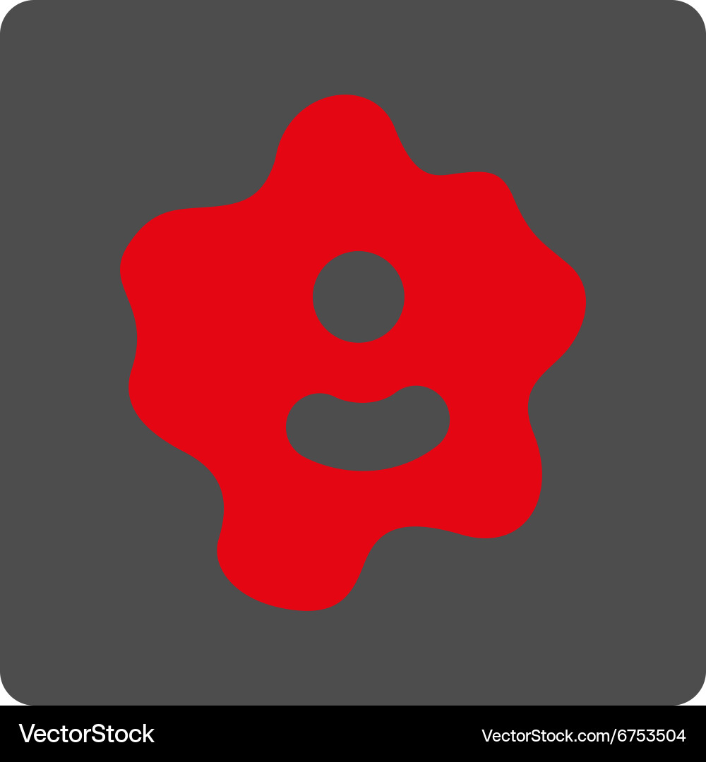 Bacteria rounded square button Vector Image