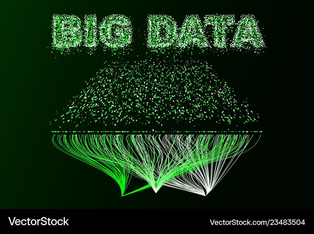 Big data visualization network futuristic Big data visualization network futuristic vector image