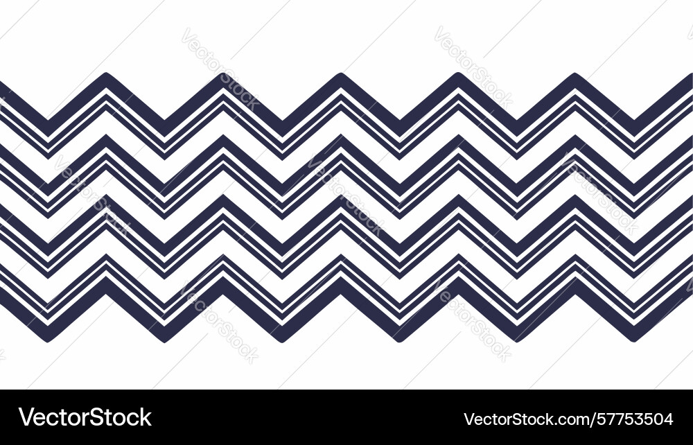 Bold zigzag chevron pattern border in perspective vector image