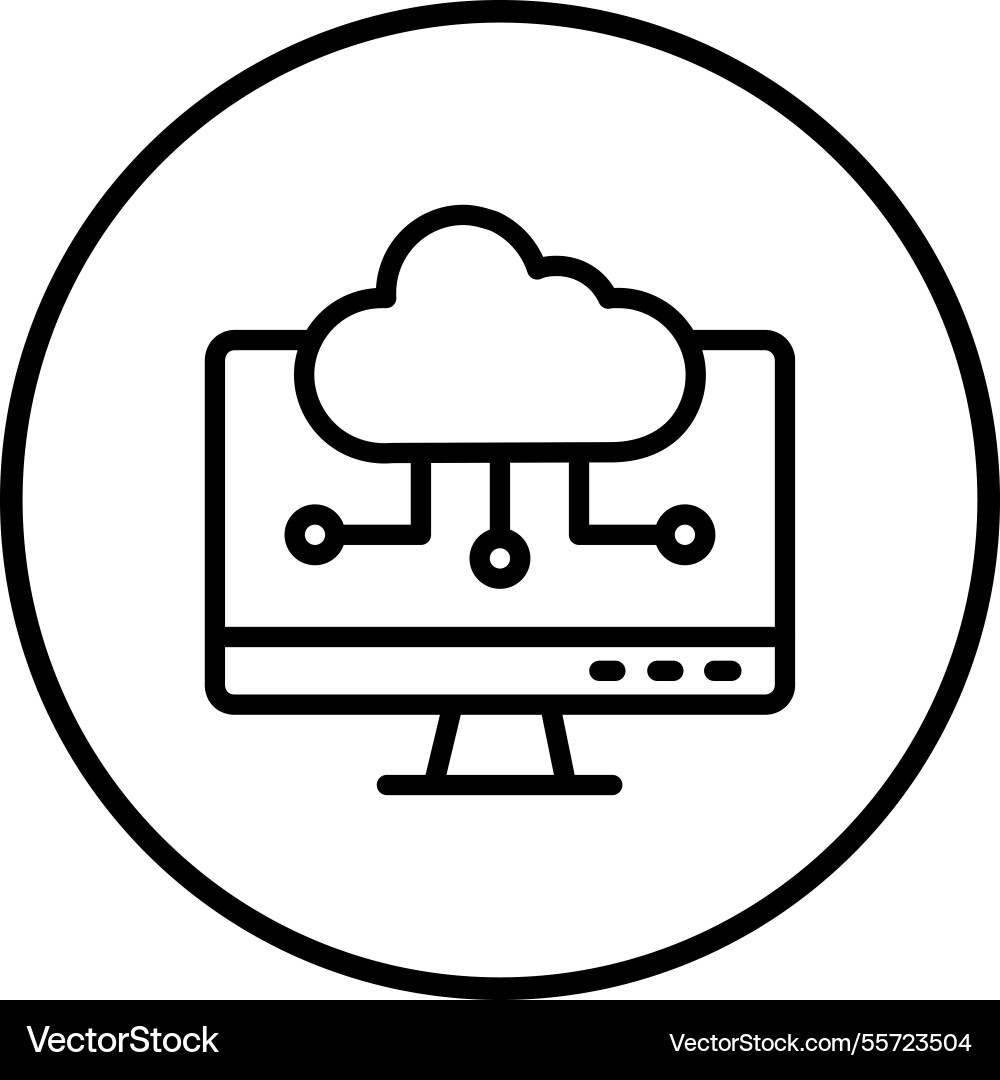 Cloud computing icon design vector image
