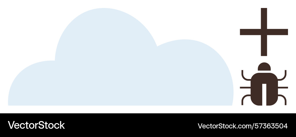 Cloud storage with bug fixing and software Cloud storage with bug fixing and software vector image