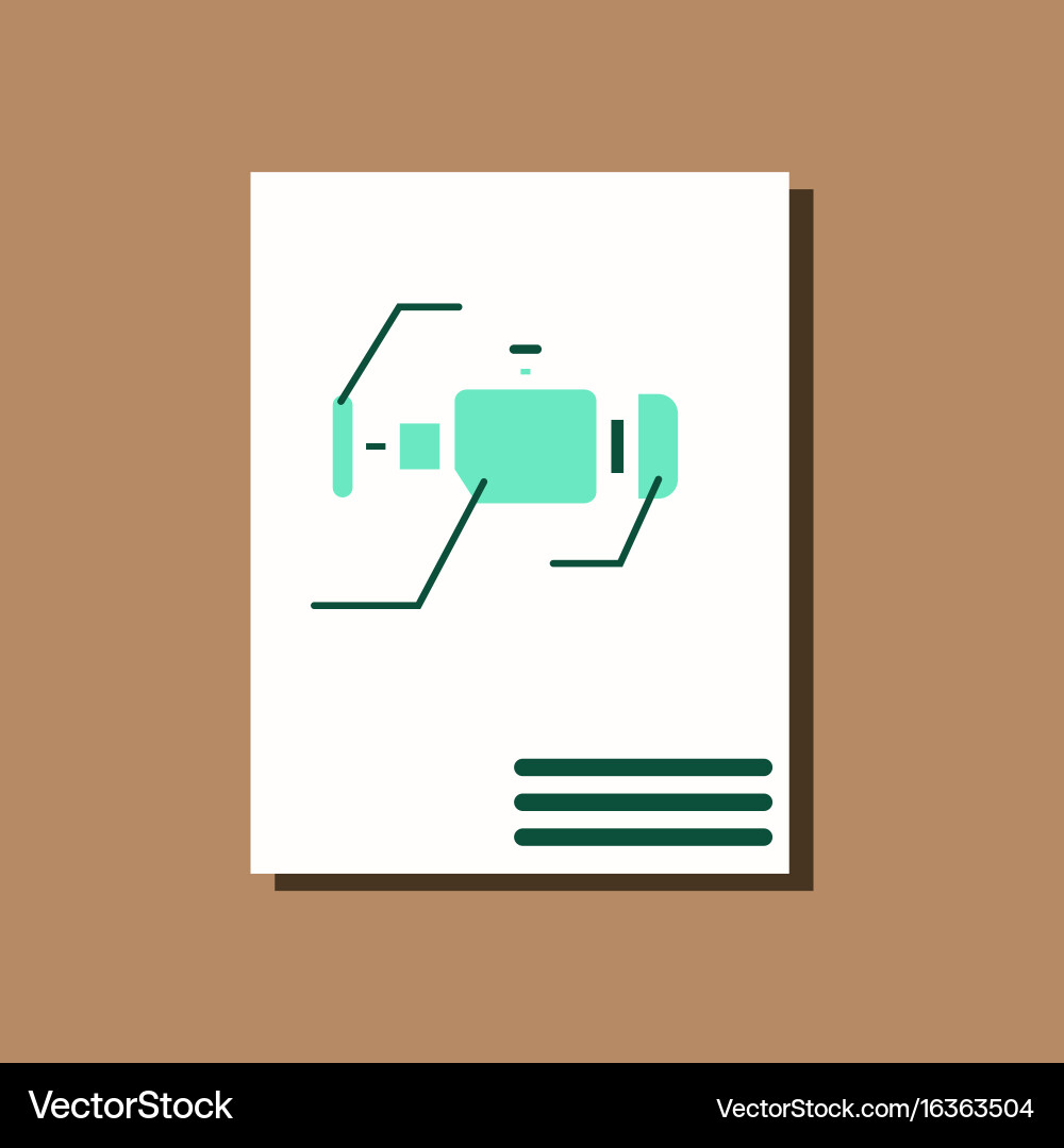 Flat icon design collection motor circuit Vector Image