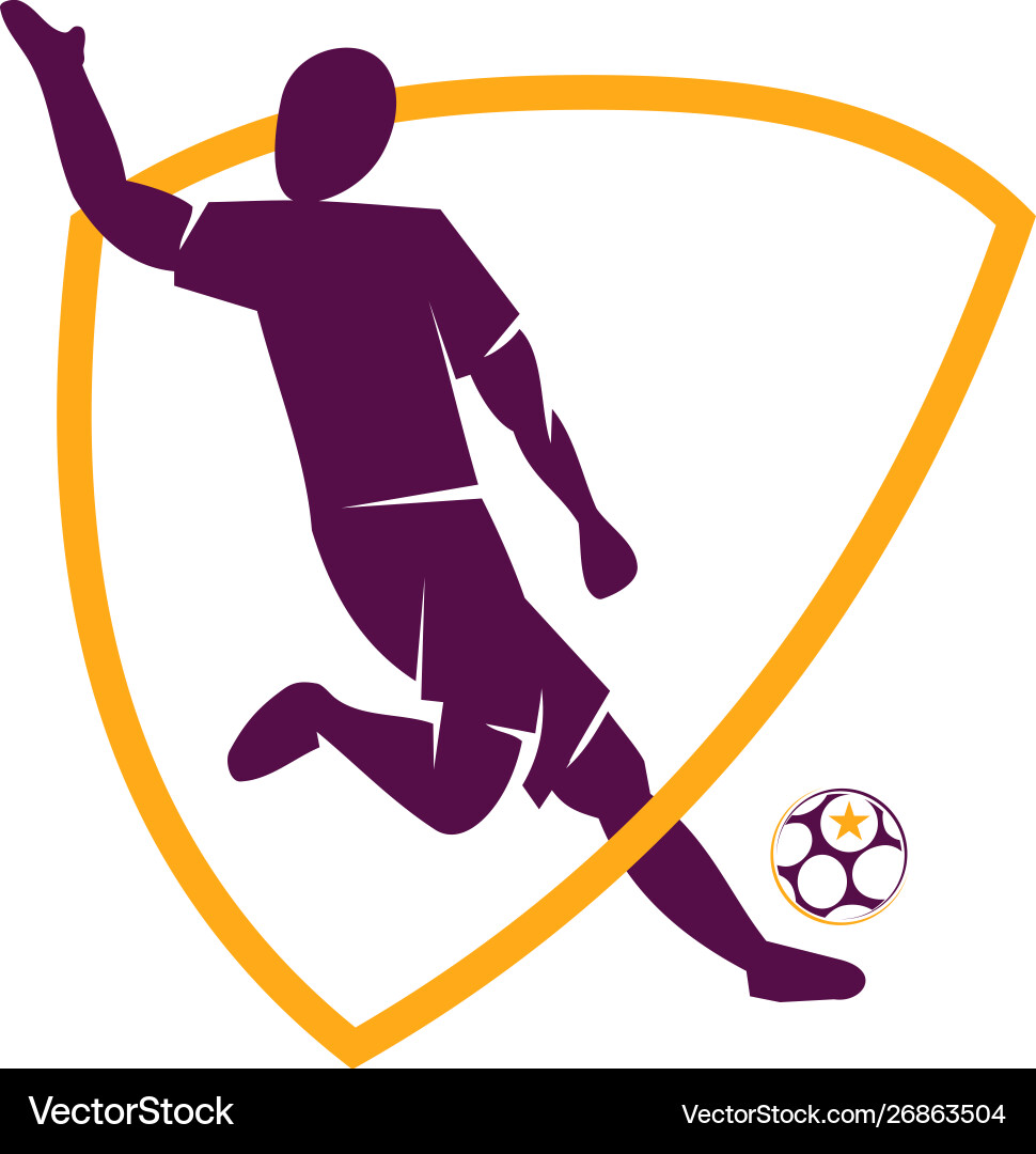 Fußball Badge Logo Design Vorlagen Sport Fußball Badge Logo Design Vorlagen Sport vektorbild