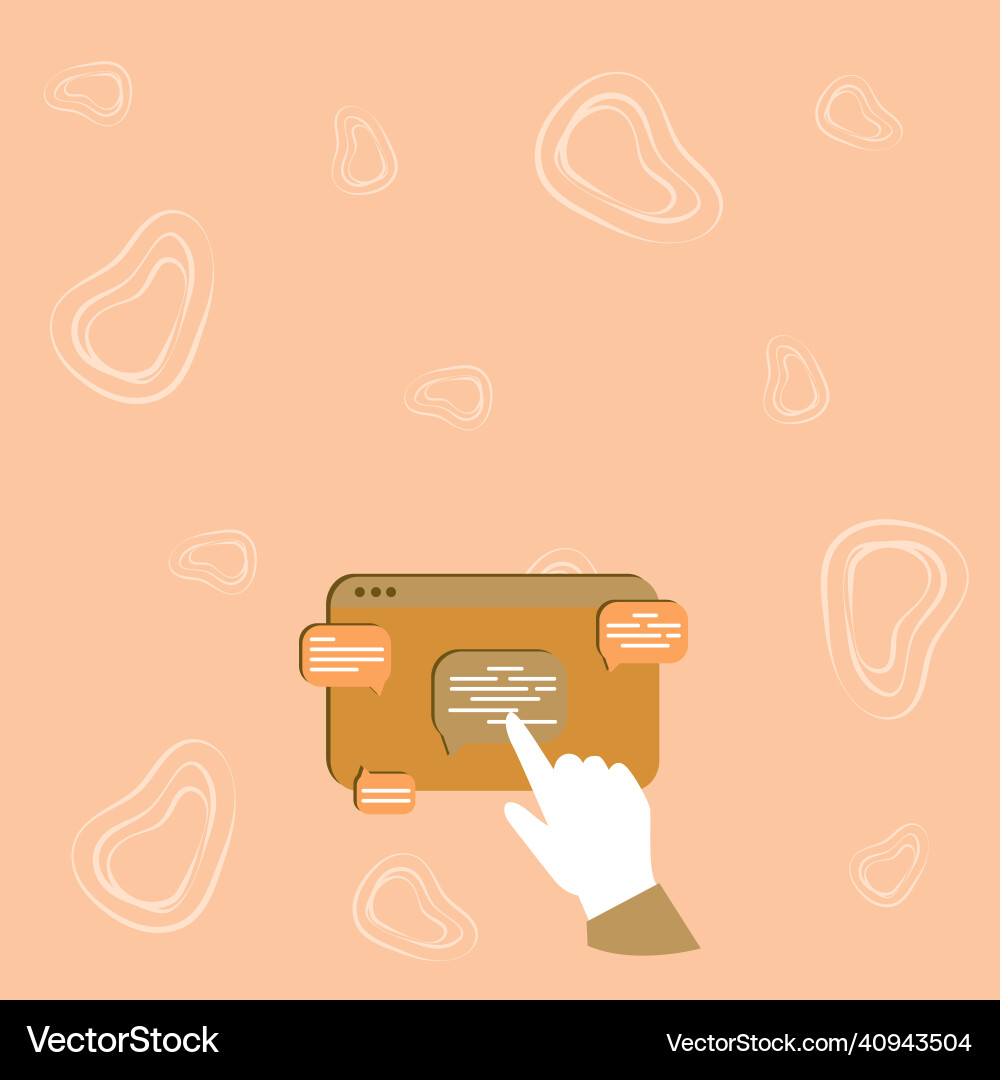 Hand showing graph growth pointing web browser Hand showing graph growth pointing web browser vector image