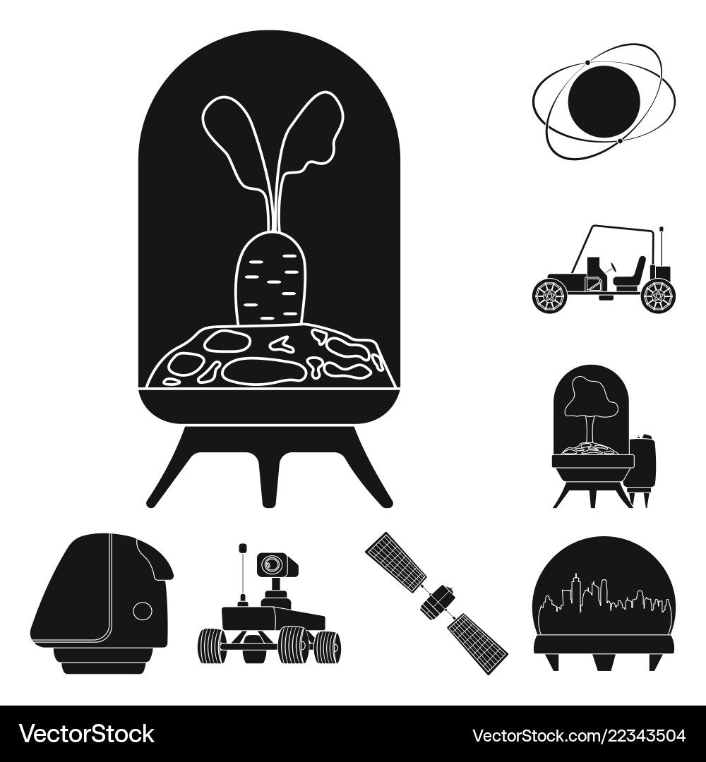 Isolated object of mars and space icon set Isolated object of mars and space icon set Vector Image