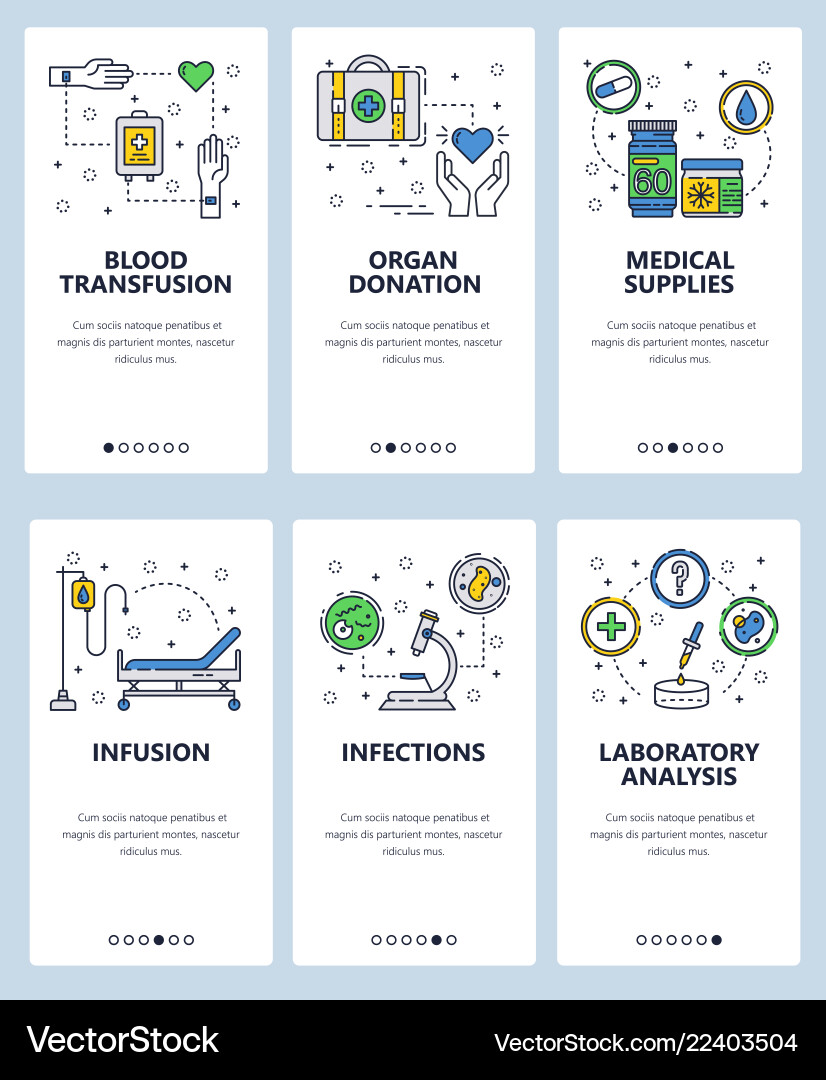 Line art web and mobile app template set Line art web and mobile app template set vector image