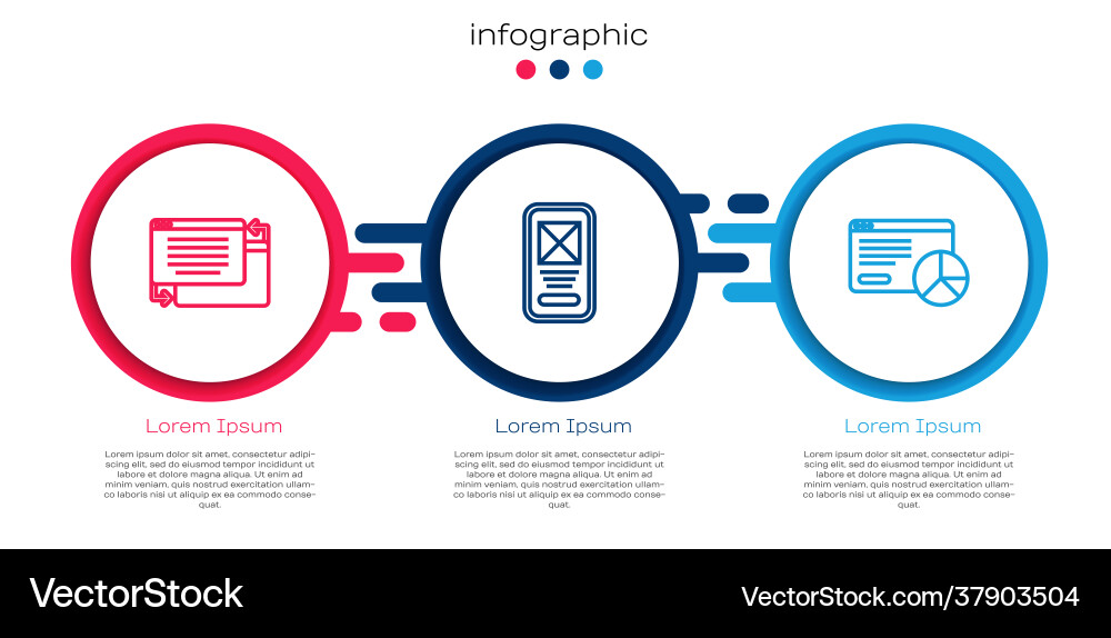 Line ui oder ux design und website statistic Line ui oder ux design und website statistic vektorbild