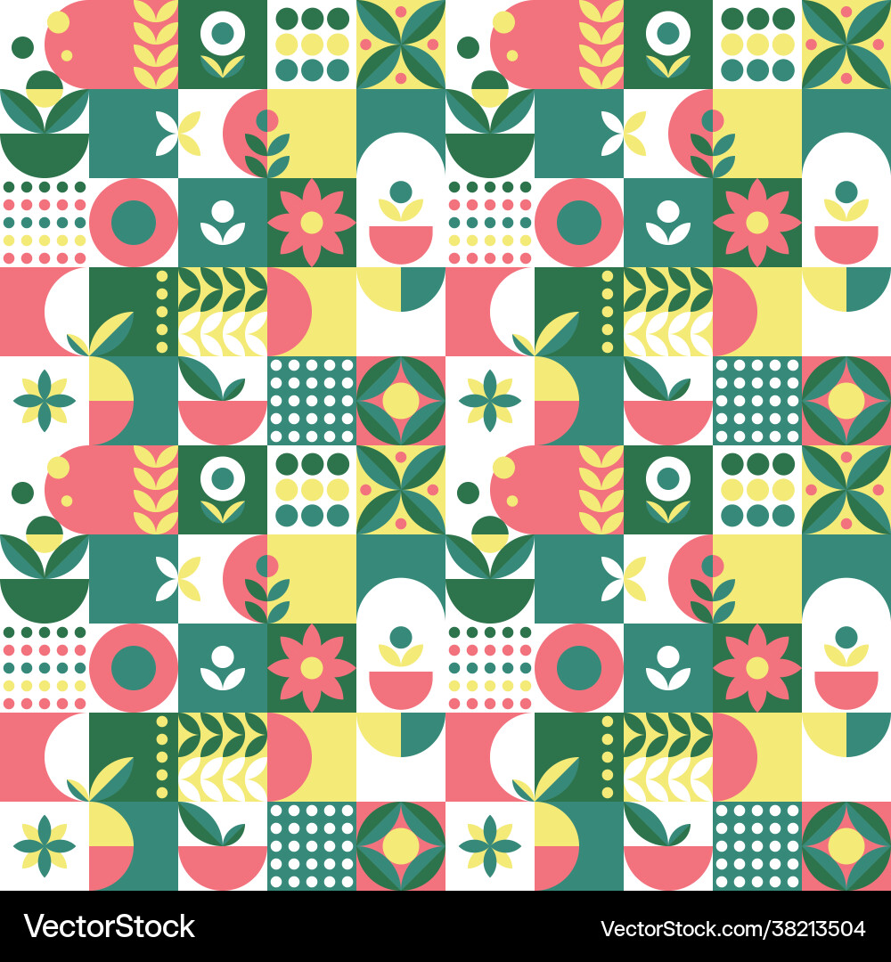 Microgreen pattern geometry in abstract style Microgreen pattern geometry in abstract style Vector Image