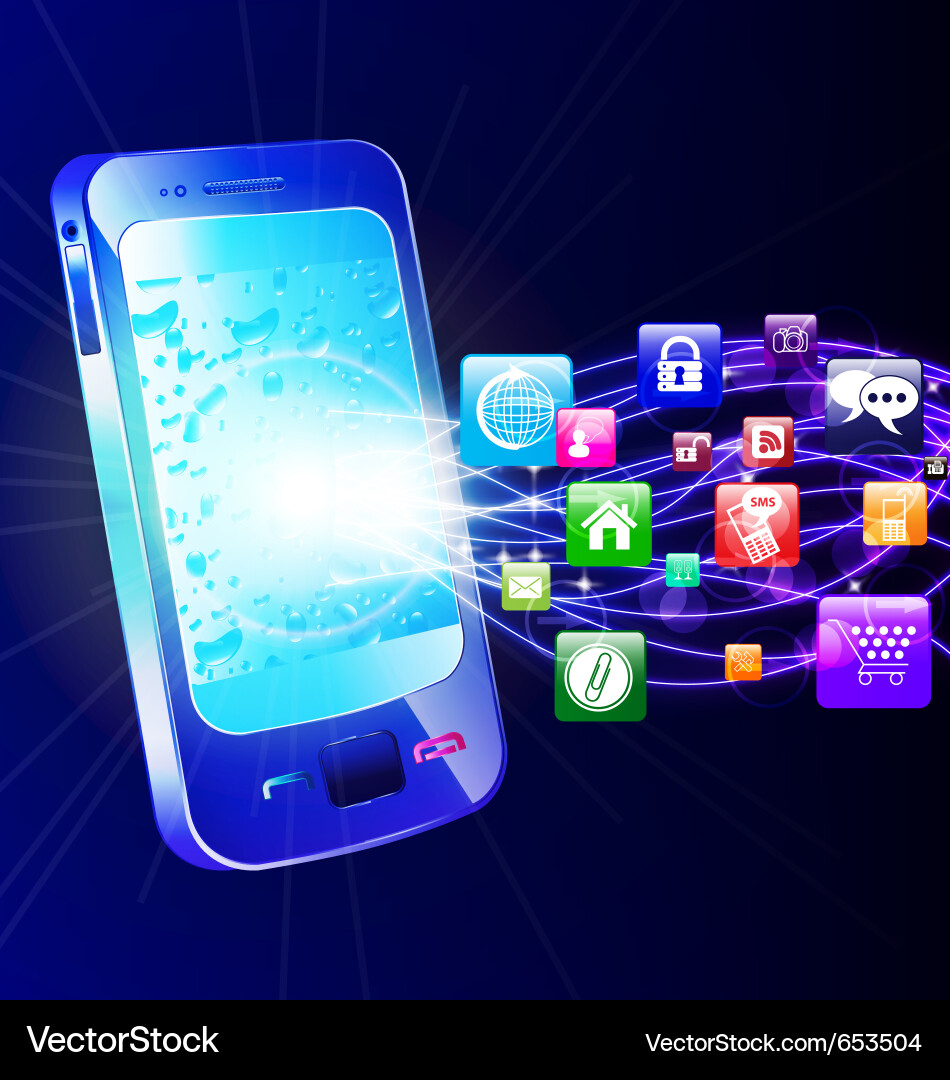 Modern Mobile Network Connection vector image