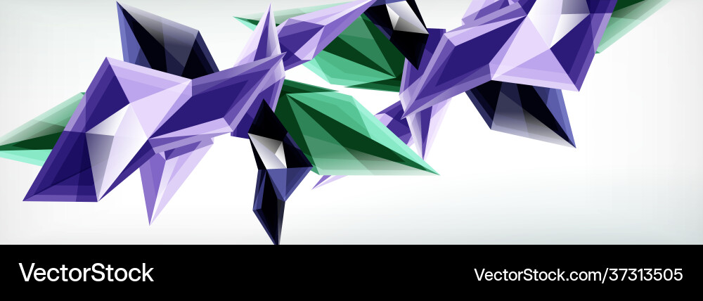 3d triangles and pyramids abstract vector image
