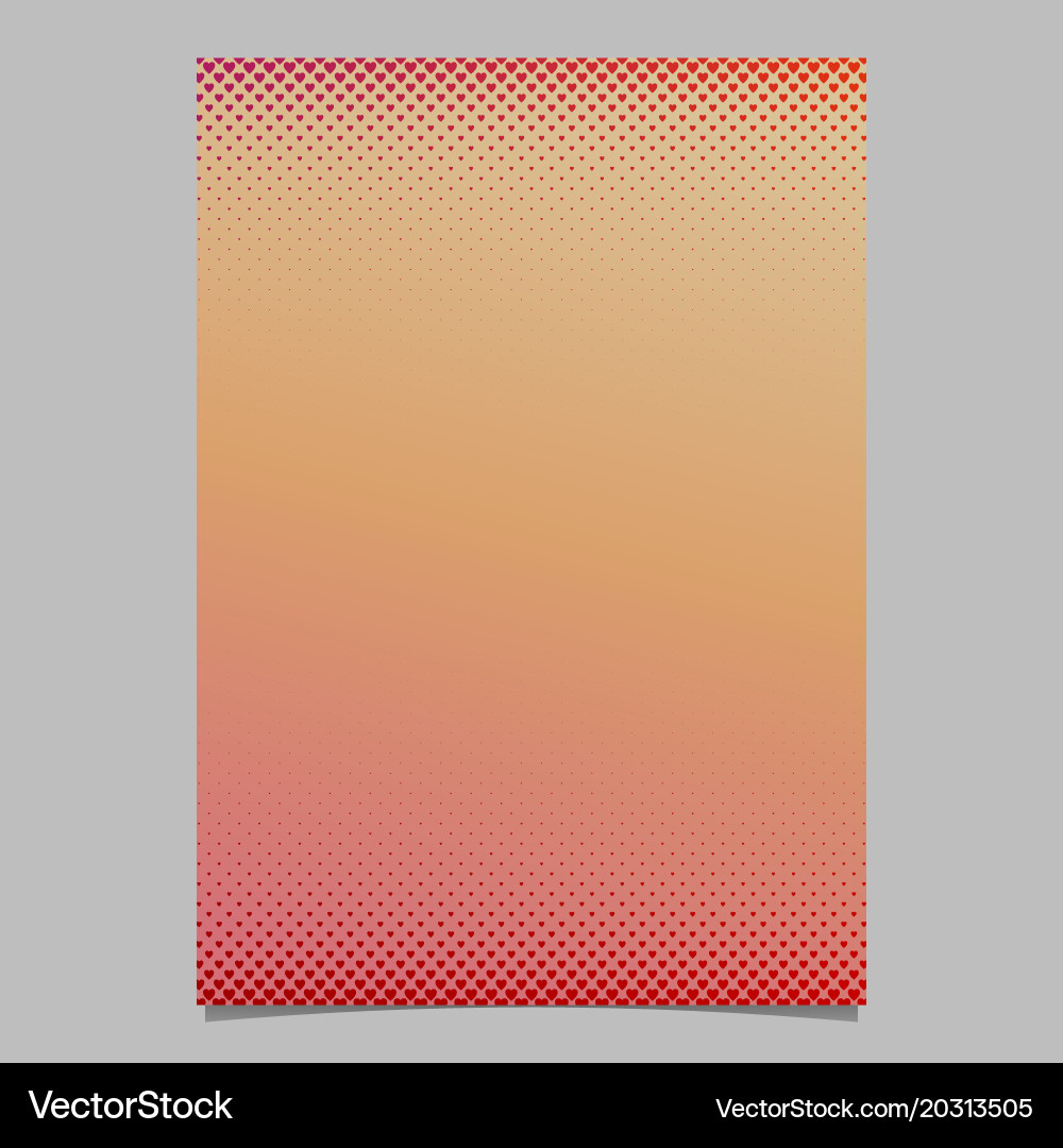 Abstract gradient heart pattern page template Vector Image
