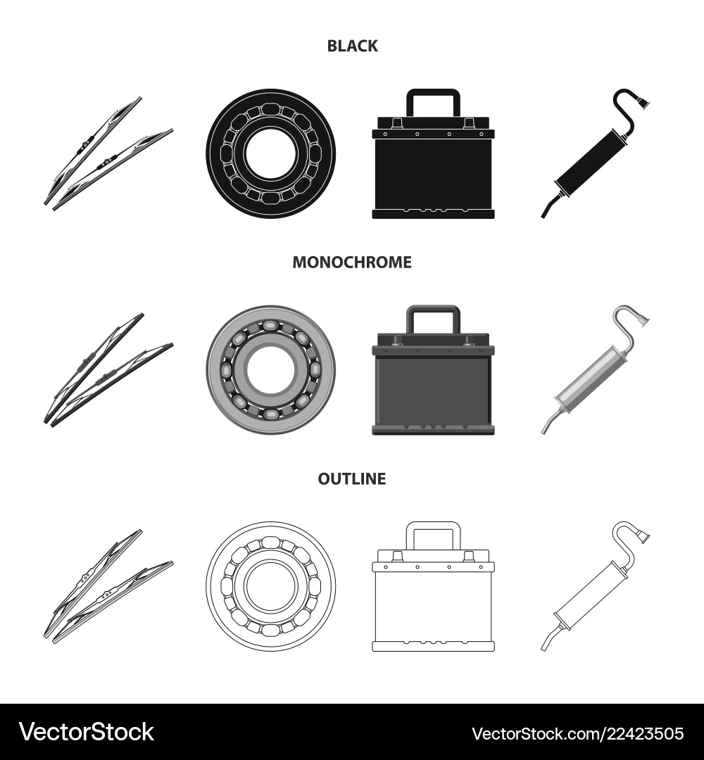 Auto and part symbol Vector Image