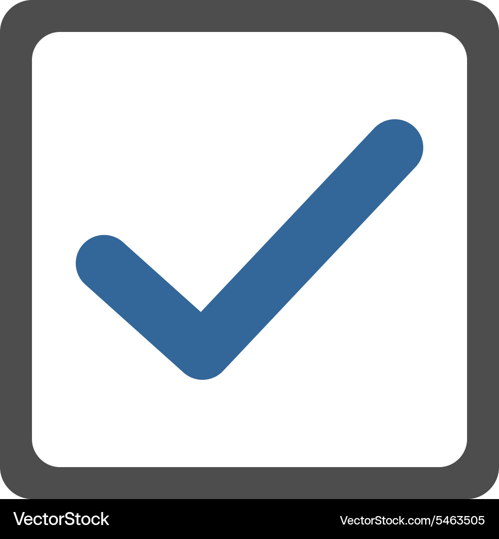 Checkbox icon from business bicolor set vector image