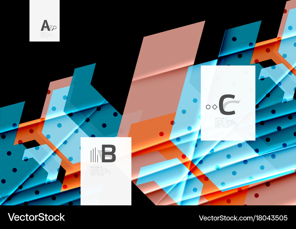 Color triangles background design Vector Image