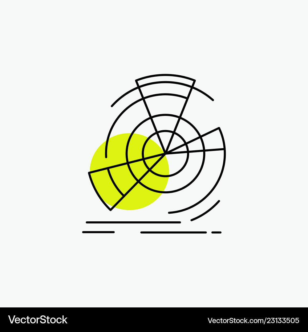Data diagram performance point reference line icon Vector Image