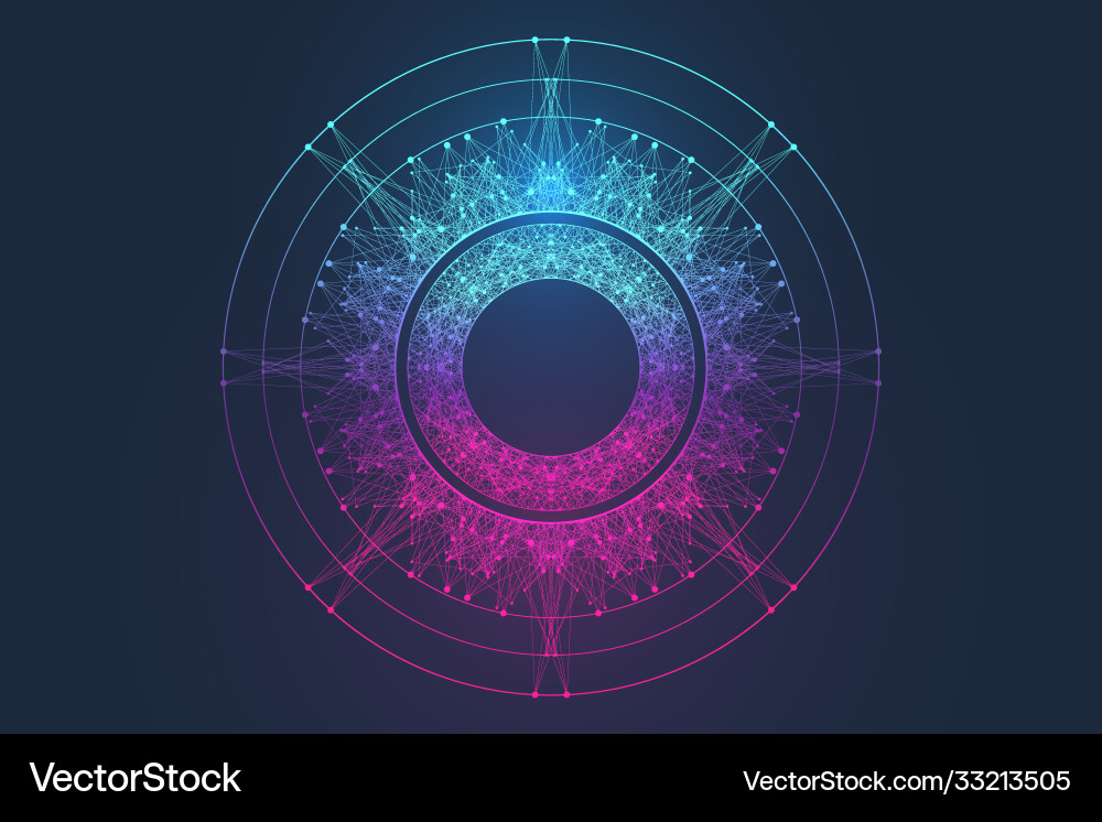 Data Networks & Machine Learning vector image
