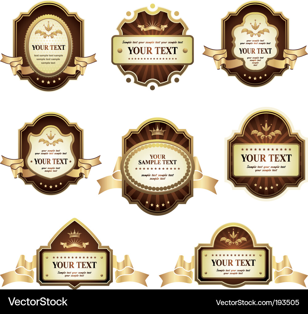 Decorative Label Collection Royalty Free Vector Image