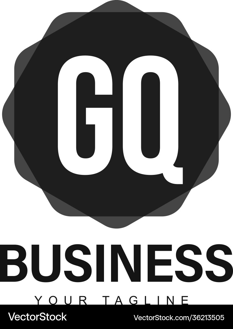 Gq initial a logo design with abstract style Gq initial a logo design with abstract style vector image
