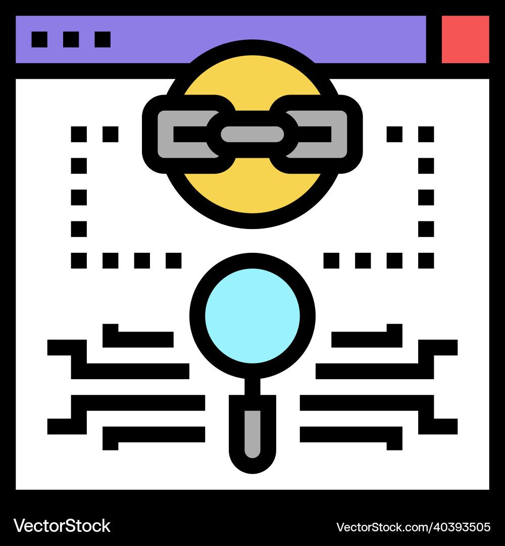 Link estimation color icon Link estimation color icon vector image