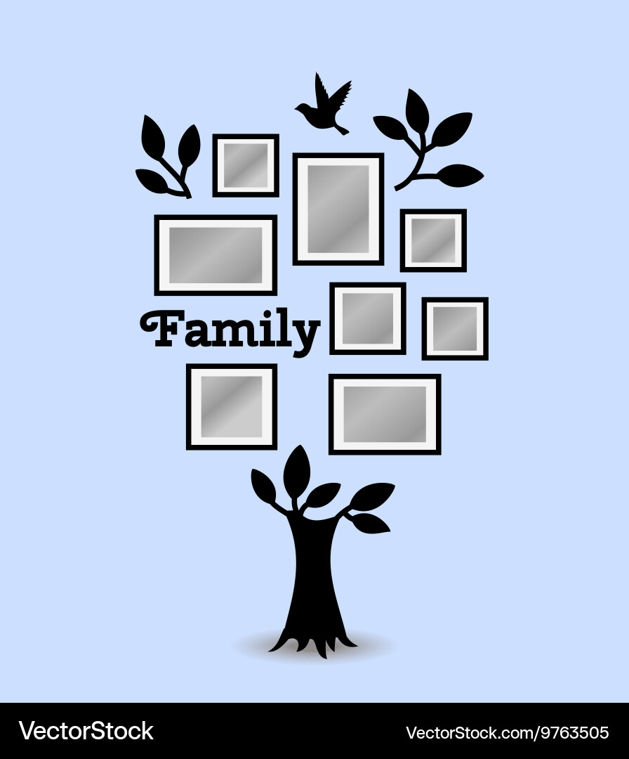 Memories tree with frames vector image