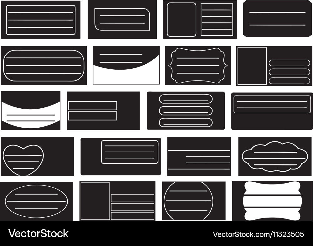 Notebook Labels Collection vector image