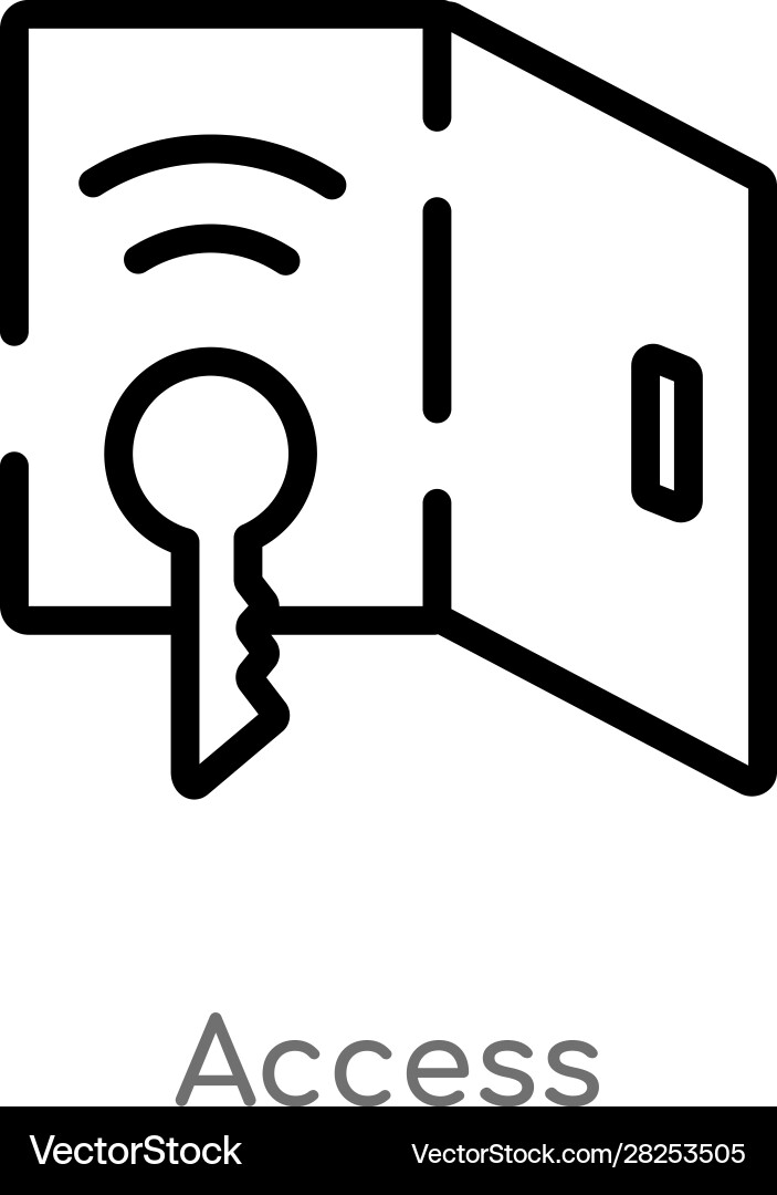 Outline Access Icon isoliert schwarz einfache Linie Outline Access Icon isoliert schwarz einfache Linie vektorbild