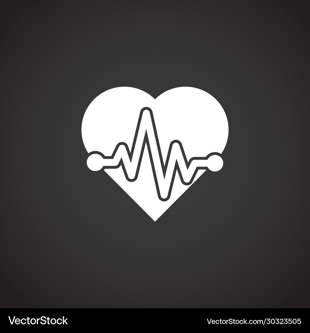 Pulse related icon on background for graphic Pulse related icon on background for graphic vector image
