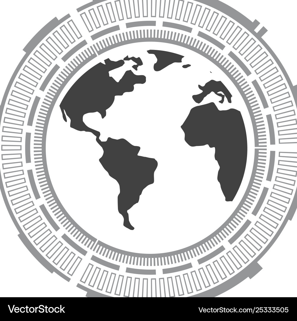 Tech world design vector image