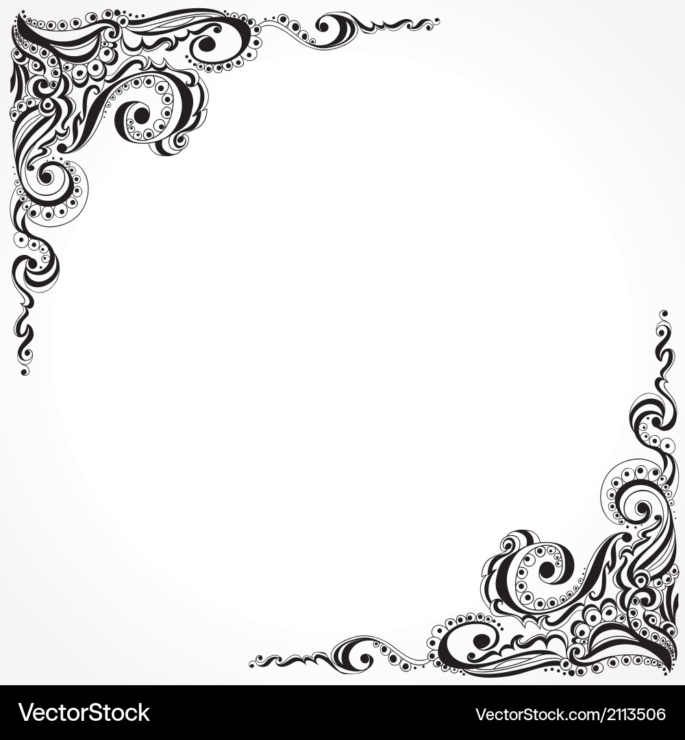 Abstract floral tattoo pattern Royalty Free Vector Image