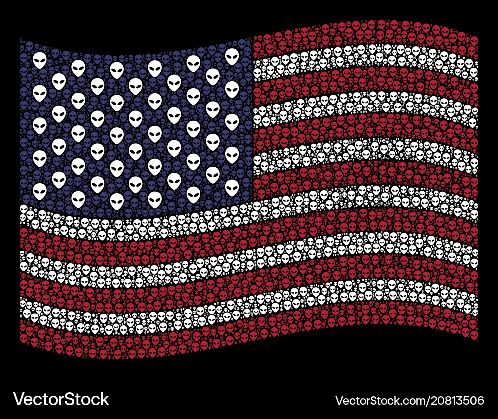 Alien Flag Abstraction Vector Image