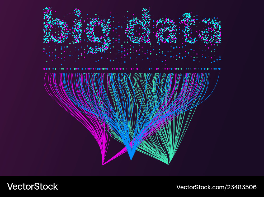 Big data visualization network futuristic Big data visualization network futuristic vector image