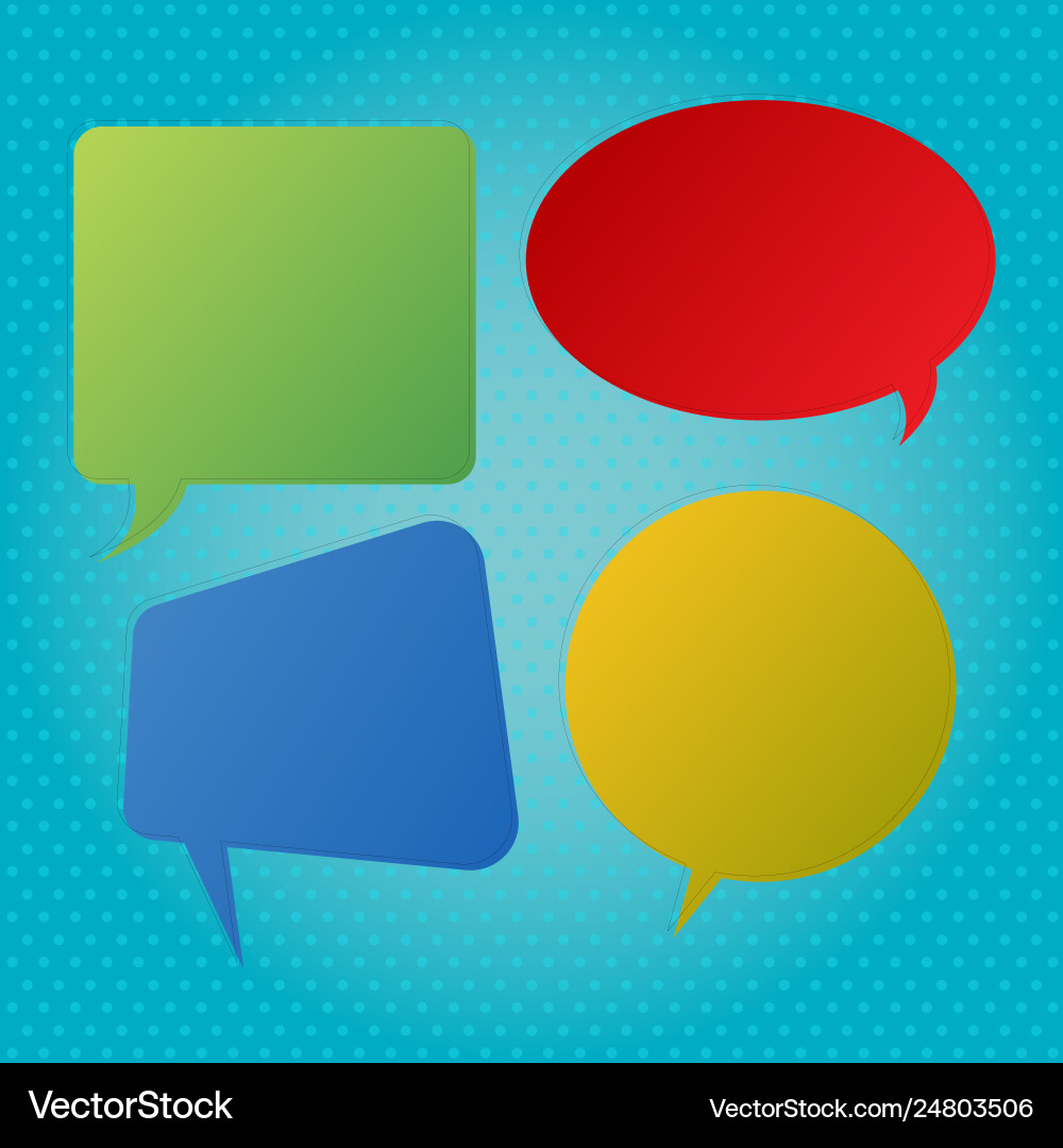 Blank space speech bubble in different shapes Blank space speech bubble in different shapes vector image