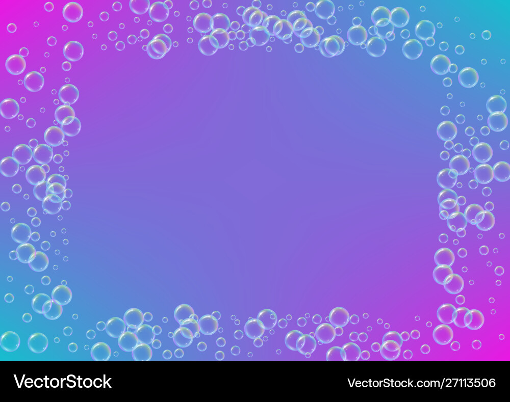 Bubble background with shampoo foam and detergent Bubble background with shampoo foam and detergent vector image