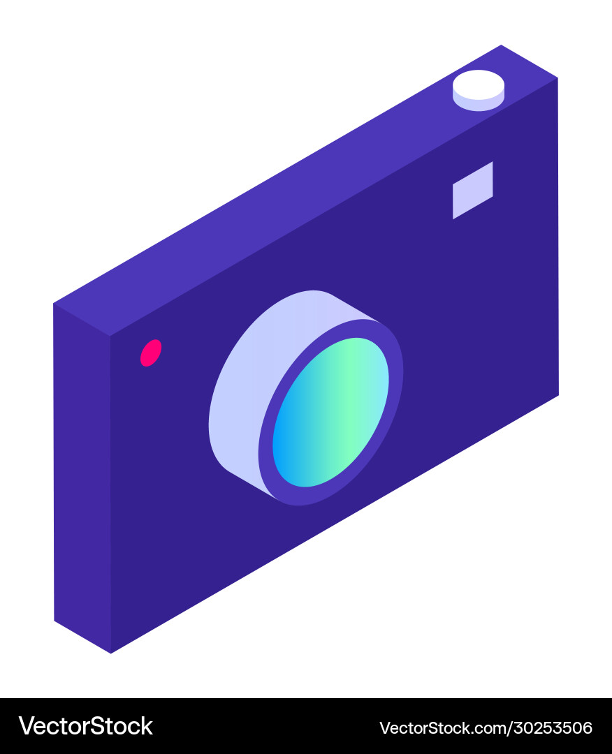Camera with lens and button device photocamera Camera with lens and button device photocamera Vector Image