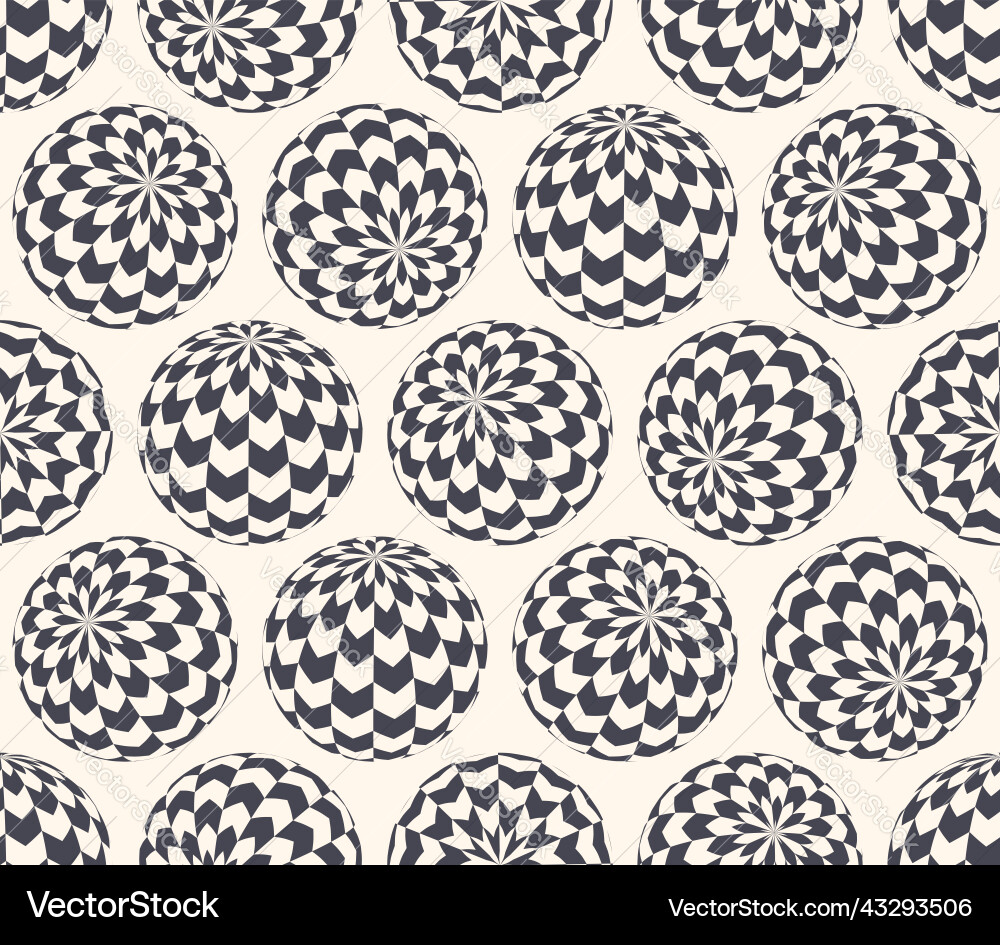 Checkered chevron patterned balls in different Checkered chevron patterned balls in different vector image