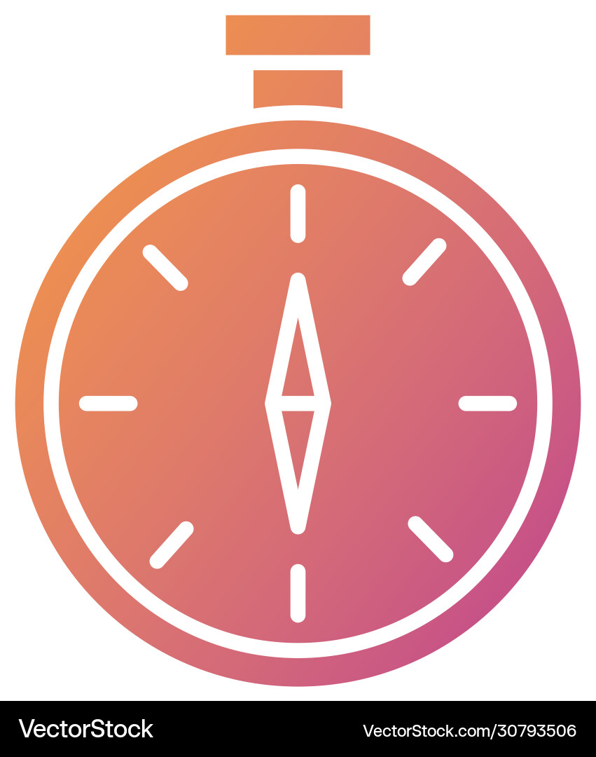 Chronometer timer silhouette style icon Chronometer timer silhouette style icon vector image