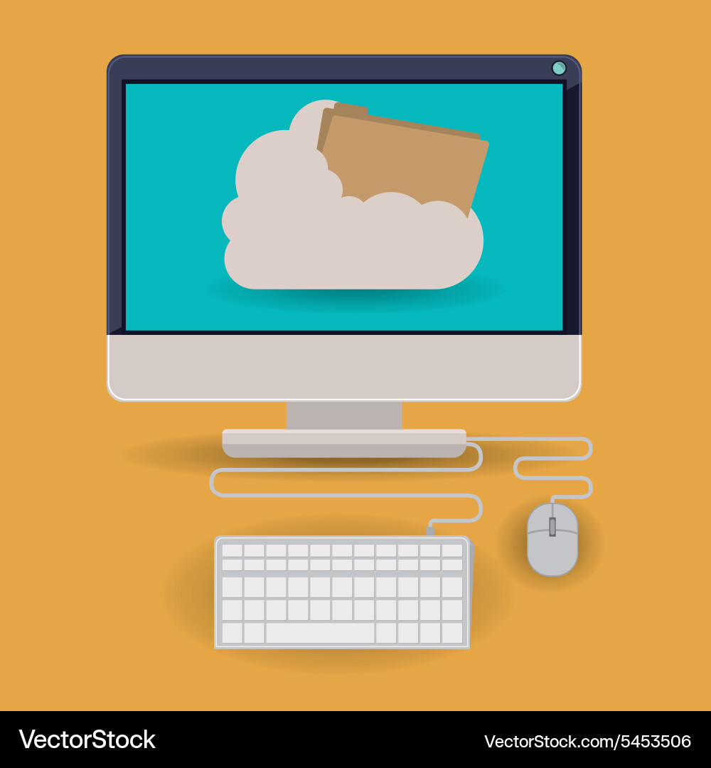 Data base design vector image