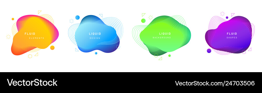 Fluid Liquid Gradient Blobs vector image