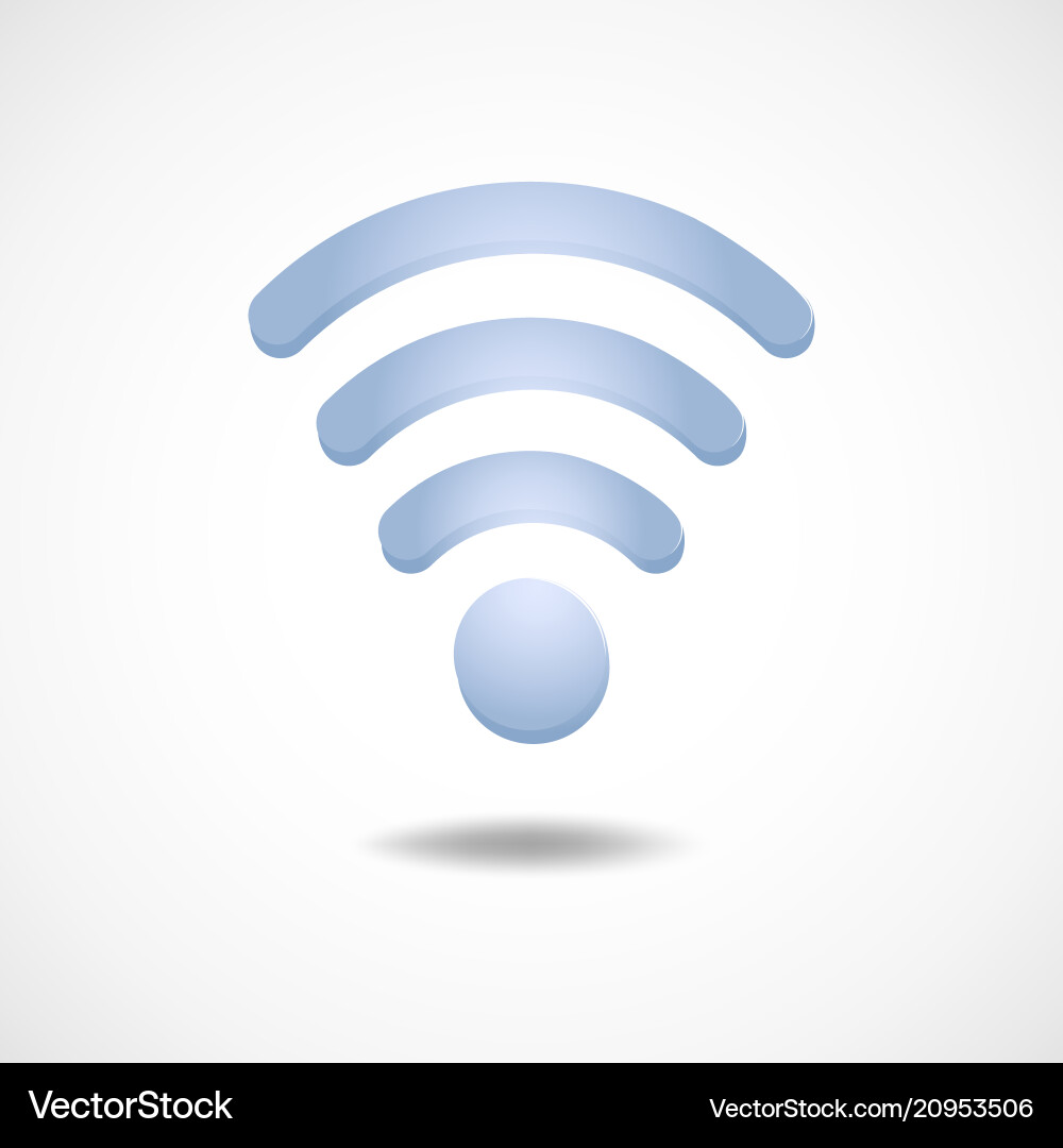 Gradient icon wi fi technology elements Vector Image
