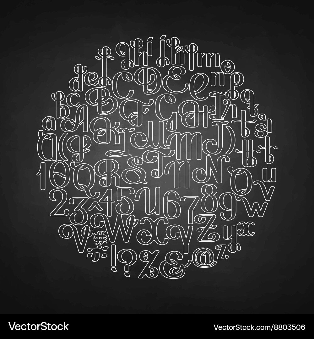 Handwritten calligraphic script vector image