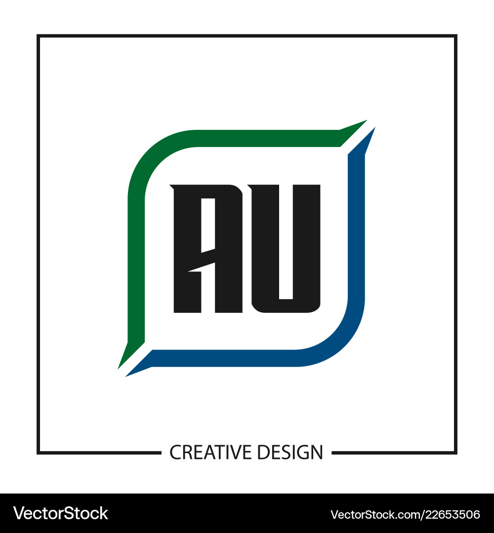 Initial letter au logo template design Initial letter au logo template design vector image
