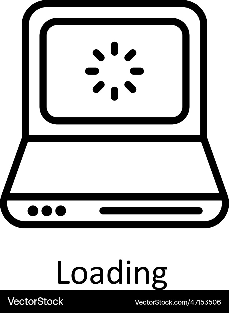 Loading outline icon design vector image