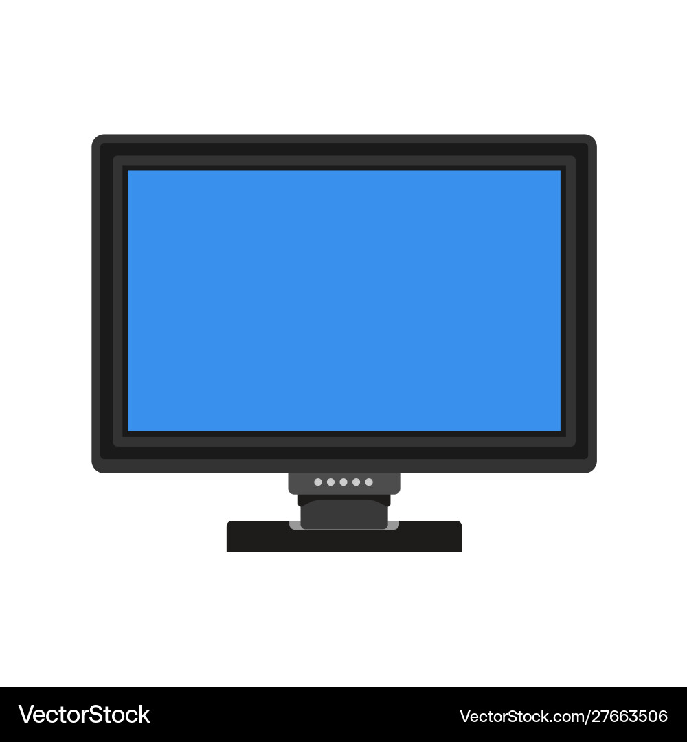 Monitor screen front view display icon above Monitor screen front view display icon above vector image