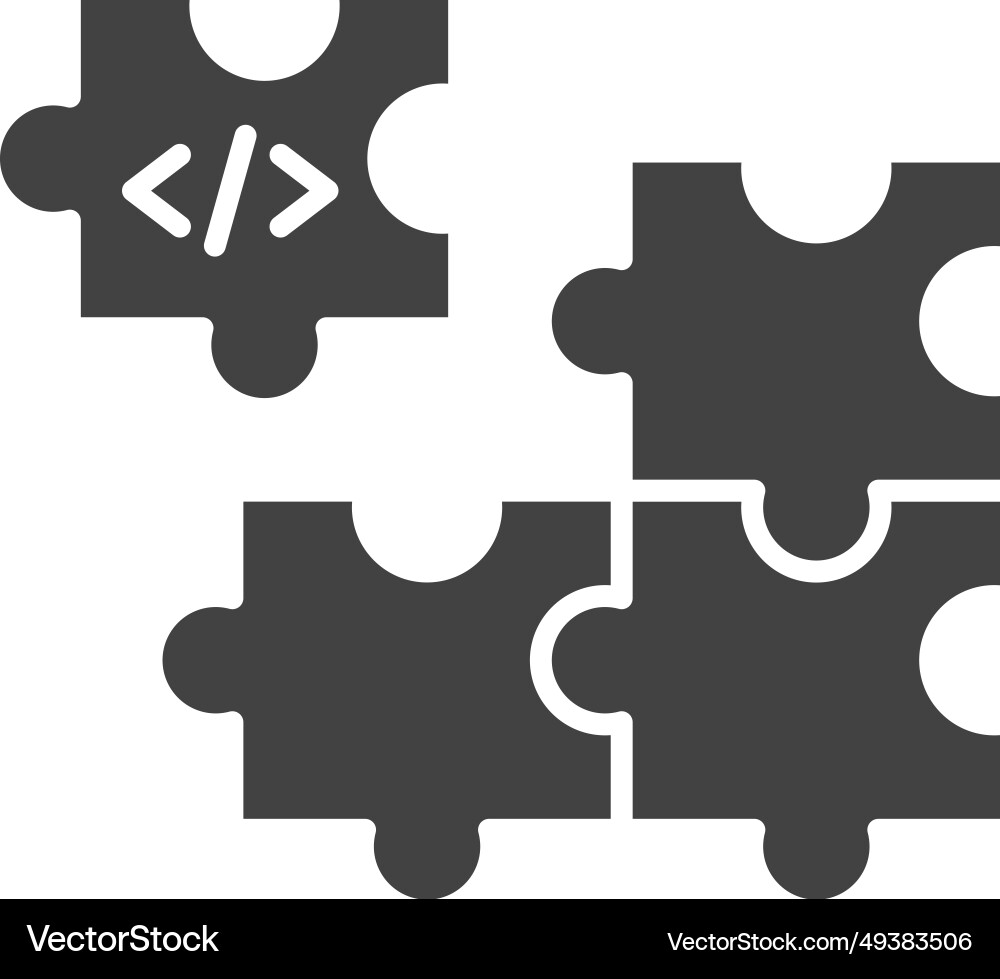 Piece of code icon image Vector Image