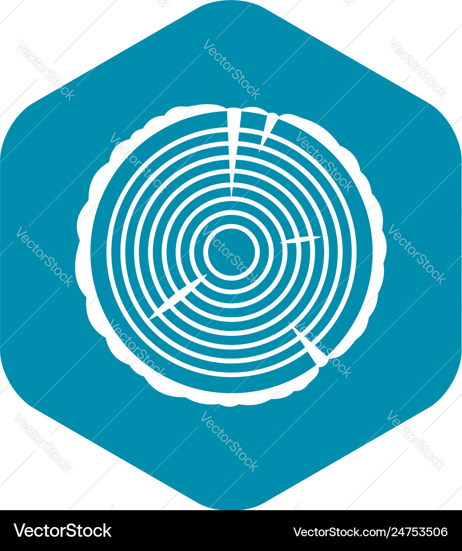 Tree ring icon in simple style Tree ring icon in simple style Vector Image
