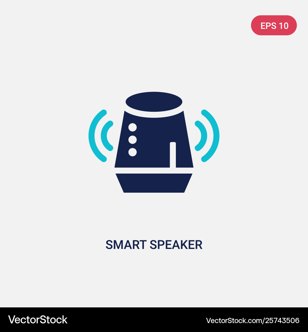 Two color smart speaker icon from general concept Vector Image