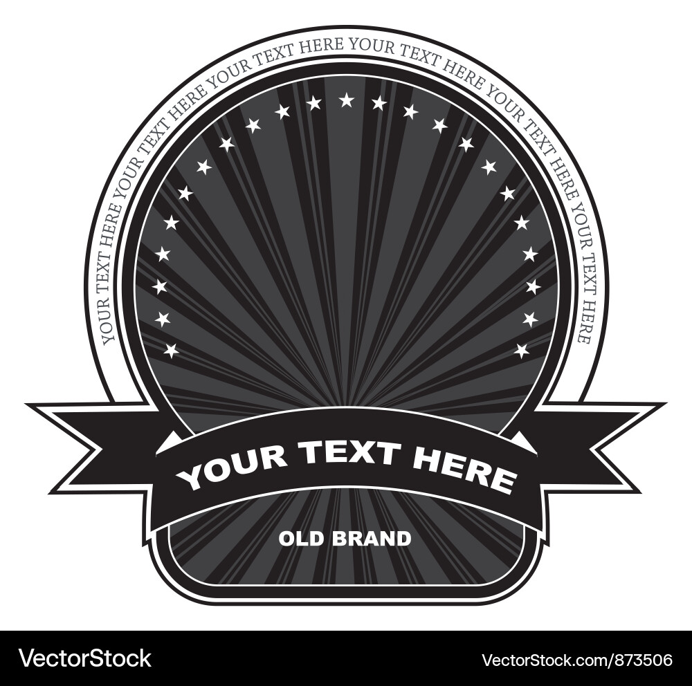 Vintage label with scroll Vector Image