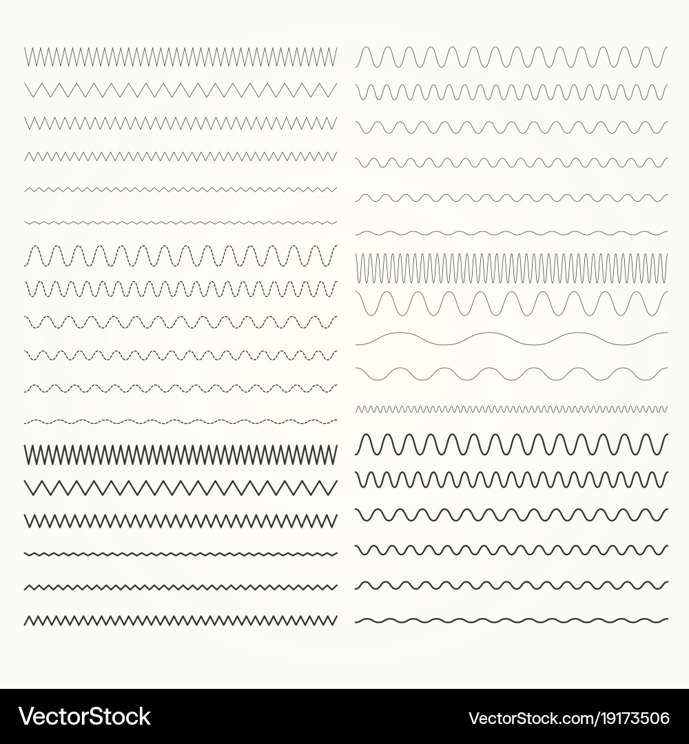 Wavy Line Pattern - Diverse Forms vector image