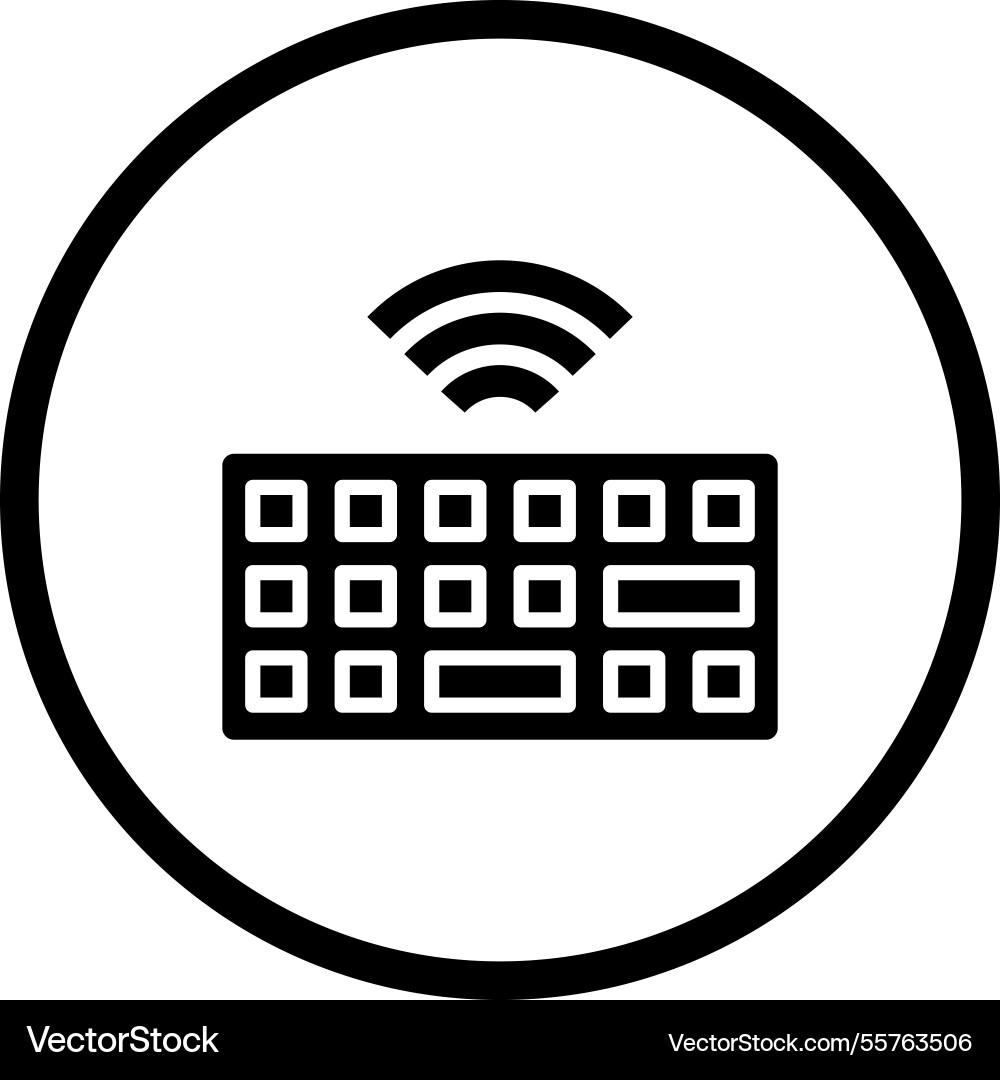 Wireless keyboard icon design Vector Image