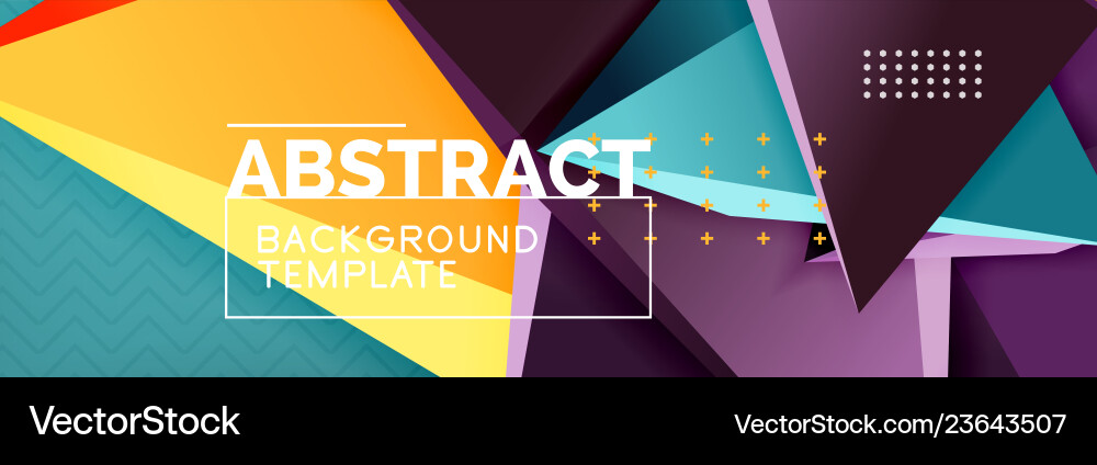 3d triangular shapes abstract background vector image